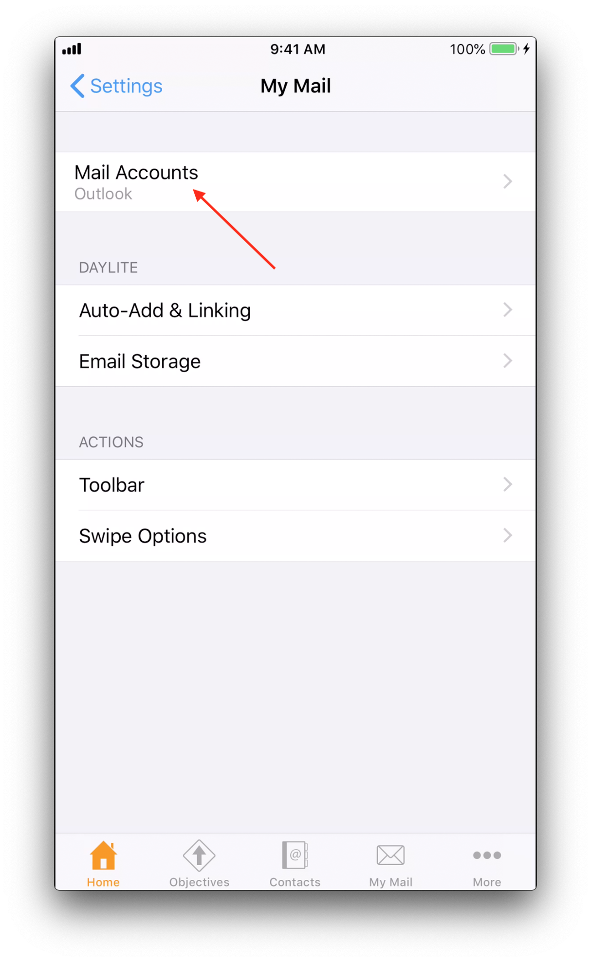 Daylite iOS_home_settings_mail_settings_mail accounts