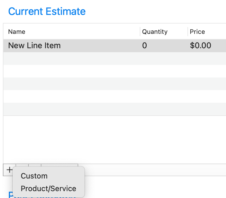 In Daylite->Opportunities->Estimates->Add Product or Service