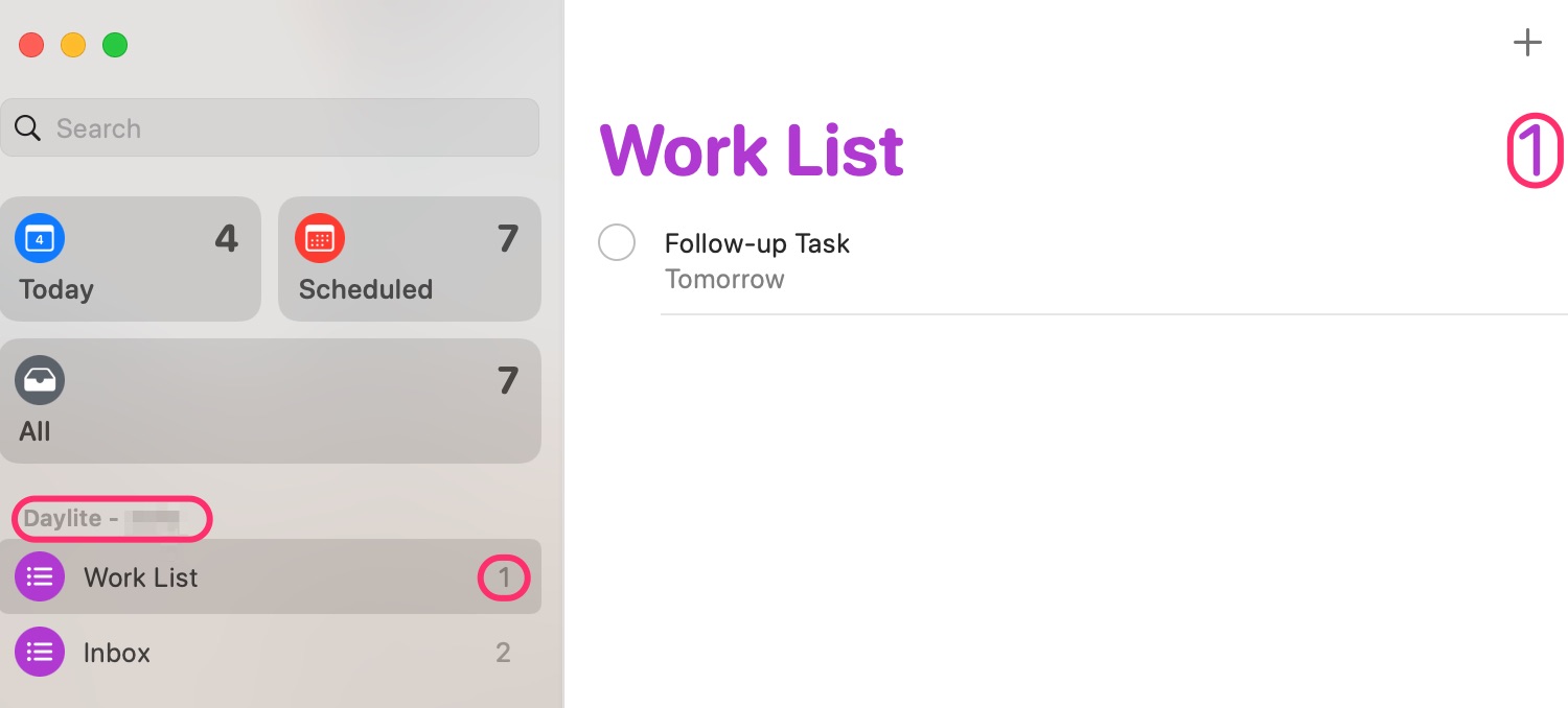 Reminders app_Worklist